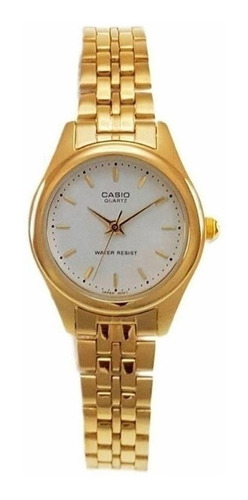 Reloj Casio Metal Dama Dorado Ltp-1129n-7a Relojesymas