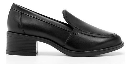 Zapato Dama Formal Casual Tacón Ancho Flexi 119509 Negro