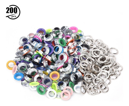 Corn Eyelet 200pcs Hierro Colorido Ojal Metal Bolsa .