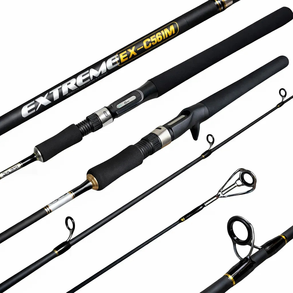 Vara Pesca Extreme 1.80m 17lb Carbono Macico Isca Artificial Preta