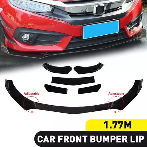 Lip Bumper Faldón Delantero Sencillo Autos O Suv 3 Piezas