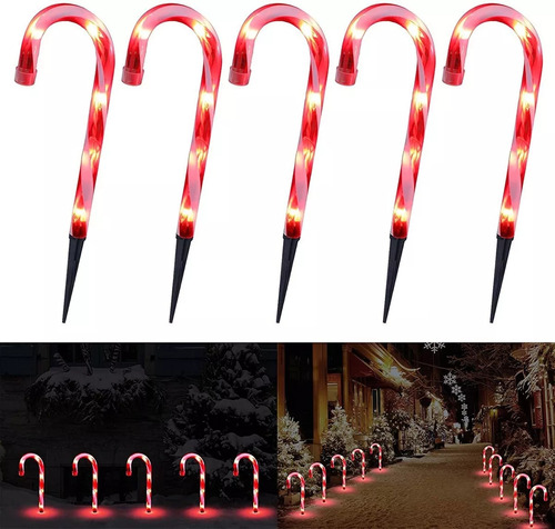 Luzes De Bastão De Doces De Natal 10 Peças De Bengalas