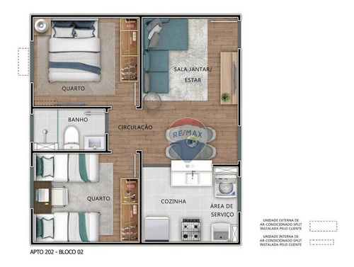 Imagem 2 de 3 de Apartamento Com 2 Quartos No Norte Boulevard - Pajuçara - Natal/rn. - Ap0167