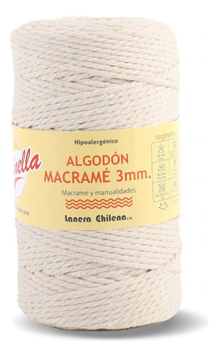 Cordón 3mm Para Macramé 400grs