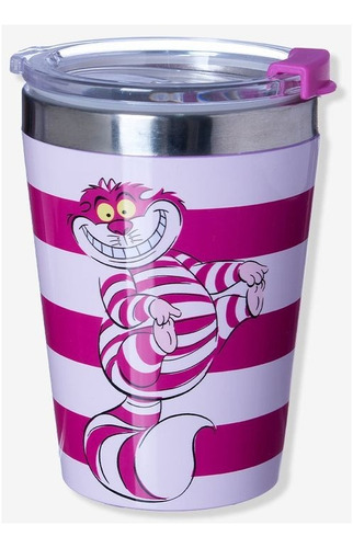 Copo Viagem Cheshire Cat Gato Risonho | Alice | Disney Cor Rosa