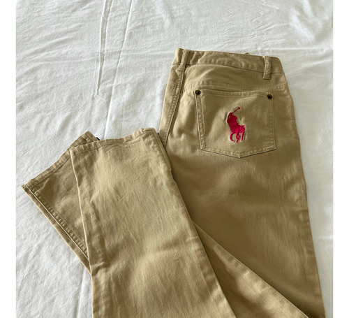 Pantalon Dama Polo Ralph Lauren Original Importado Beige T16