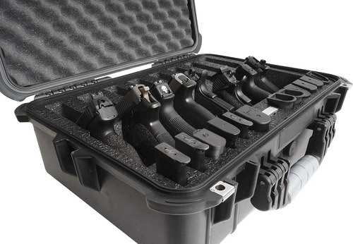 Funda Impermeable Para 8 Pistolas Y 12 Cargadores Con Recipi