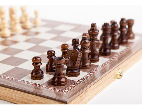 Juego De Mesa De Viaje Juguetes De Ajedrez De Madera Juego