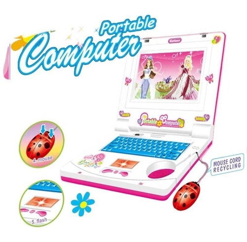 Laptop Educativo Infantil Musical Interativo Com Luzes E Som
