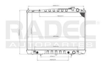 Radiador Nissan Frontier 1998-1999-2000 L4/v6 2.4/3.3lts Aut