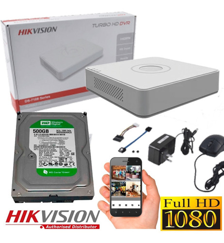 Dvr Hikvision 4ch Turbo Hd 1080p Lite + Disco Duro