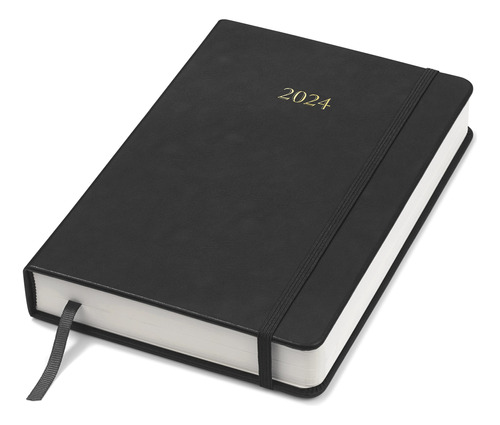 Wykeham's Agenda Diaria Ejecutiva 2024 (negro, 8.5 X 5.5 Pul