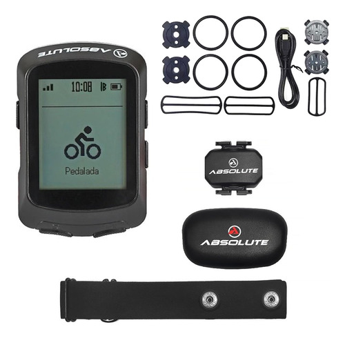 Gps Ciclismo Absolute Wild Cinta Cardíaca+bluetooth+ Strava