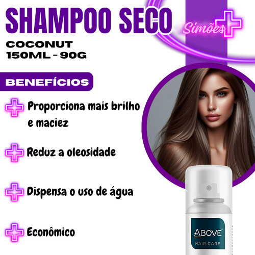 Shampoo Lavagem A Seco Coconut Alto Brilho 150ml Oleosidade