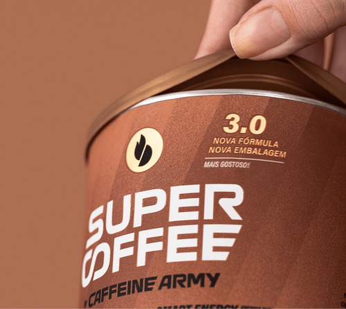 Suplemento en polvo Caffeine Army Supercoffee Classic Size Proteína sabor original x 220g