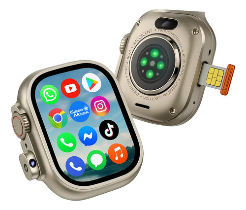 Smartwatch Android 2 Camaras Chip Playstore Apps Movil Gps Maps Whatsapp Tiktok 5g