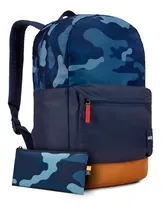 Comprar Mochila Para Notebook Case Logic Ccam-1116 Dress Blue Color Azul oscuro Diseño de la tela Camuflage en tonos de azul