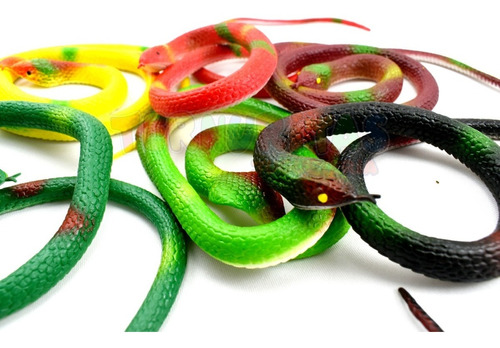 Serpientes De Goma X3 Juguete Niños Diversion Vibora Colores