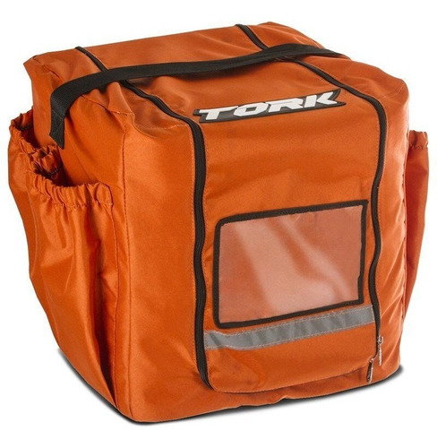 Mochila Térmica Delivery Marmita Quentinha Entregas Motoboy Cor Laranja/Neón