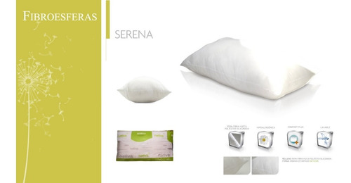 Imagen 4 de 5 de Almohada Nativa Fibra Serena Semicompactada 70x40