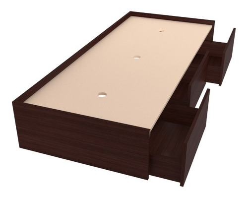 Base Box Cama Con 3 Cajones 1 Plaza Para Colchon 80 Cms