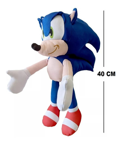Imagen 2 de 7 de Peluche Sonic 40 Cm New Toys Dny1052 Playking