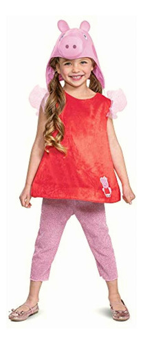 Disfraz De Peppa Pig Para Niñas, Vestido Y Sombrero Oficial