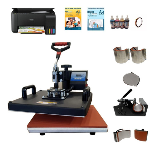 Kit Sublimación Epson L3110 + Estampadora 5 En 1 29x38 Cm
