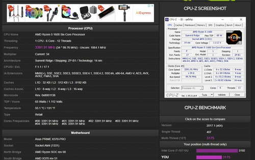 Imagem 3 de 3 de Processador Amd Ryzen 5 1600 De 6/12 Cores De 3.2ghz