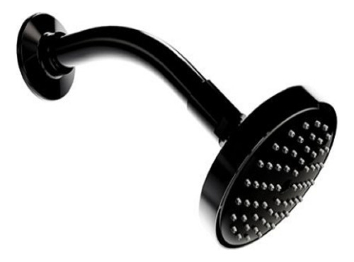 Regadera Helvex Brazo Y Chapetón Negro Brillante H-201-ob Acabado Pulido