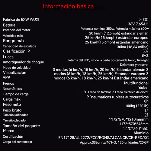 Scooter De Aleación Yadea Motor 600w 25km/h Autonomía 30km Blanco