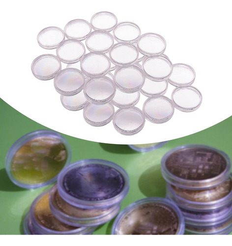 Cápsulas De Monedas Transparentes De 100 Piezas Propiedad