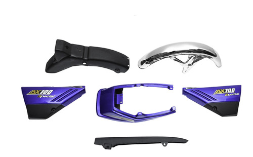 Kit De Plasticos Completo Suzuki Ax100 Azul Mtc