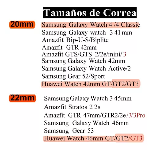 GENERICO Correa Amazfit Gtr, Stratos, Huawei Gt2, Huawei Gt