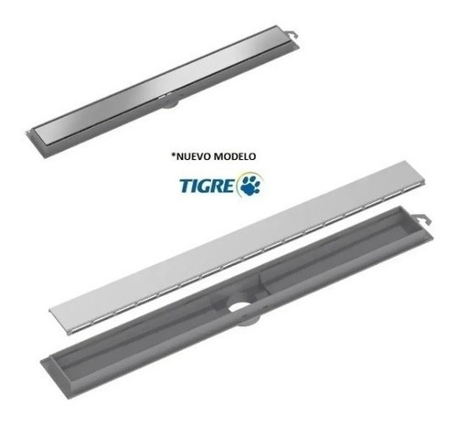 Imagen 4 de 5 de Rejilla Desague Lineal Ducha 50 Cm Acero Inoxidable Tigre