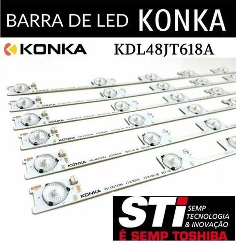 Kit 6 Barras De Led Semp Toshiba 48l2400 48l5400 Dl4844