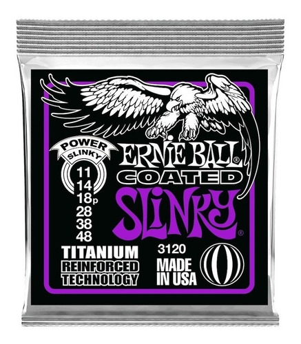 Cuerdas Guitarra Electrica Ernie Ball Coated 011 -48 P03120