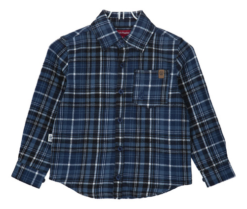 Camisa Franela Niño Forest Azul Osc Hush Puppies Kids