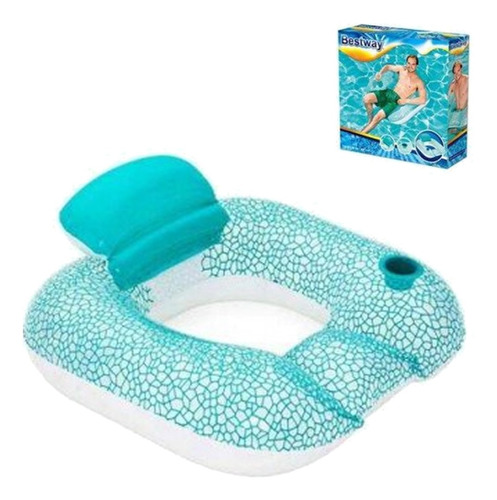 Colchoneta Inflable Sillon C/ Respaldo Apoya Vaso Bestway