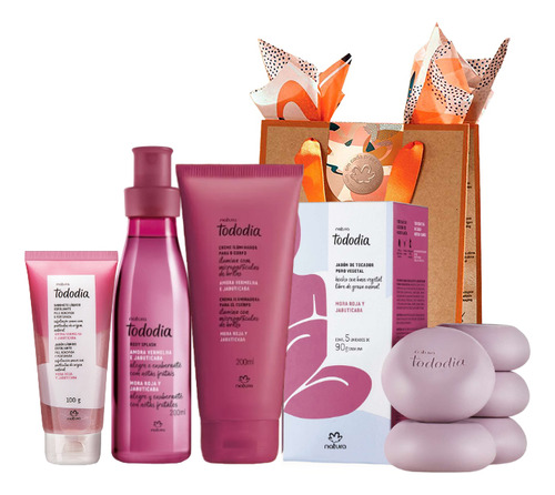 Kit Mora Roja Y Jabuticaba Body Splash + Exfoliante + Crema