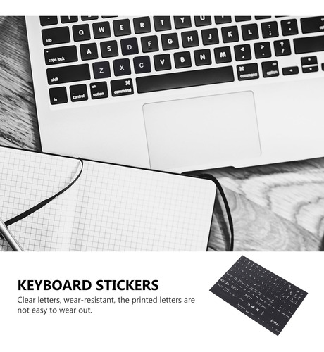 2 Hojas De Pegatinas Para Teclado Portátil Y Teclado De Orde