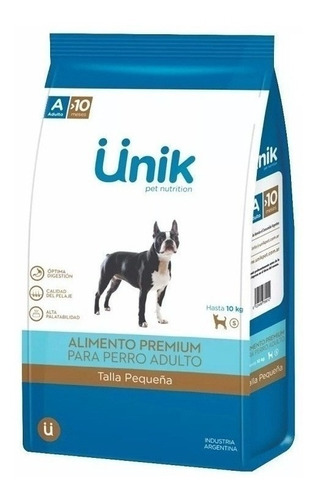 Alimento Unik Premium Perro Adulto Raza Pequeña 3k Saludable