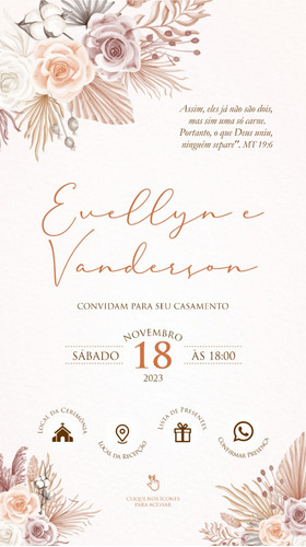Convite Casamento Interativo Digital + Impressão Terracota 6