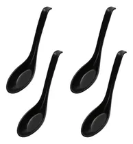 Comprar Onlykxy 4 Cucharas De Sopa Negras, Cucharas De Sopa Cucharas