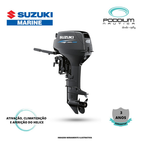 Motor De Popa Suzuki Dt 40 Ws, 2 Tempos Poddium Náutica