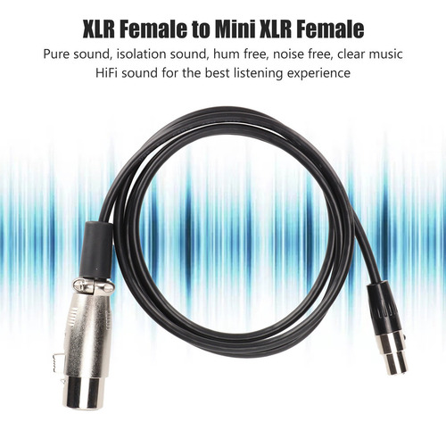 Js Cable Xlr A Minixlr, Micrófono Hembra Hembra De 3.3 Pies