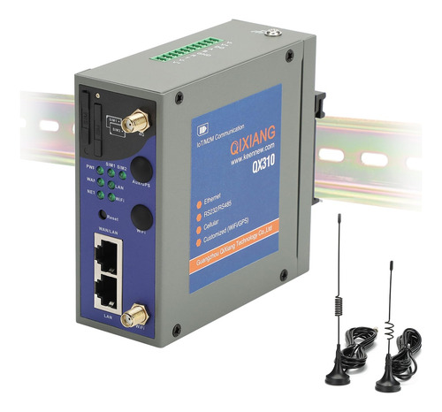 Router 4g Lte Industrial Qx310-nw2 Con Soporte Din Rail