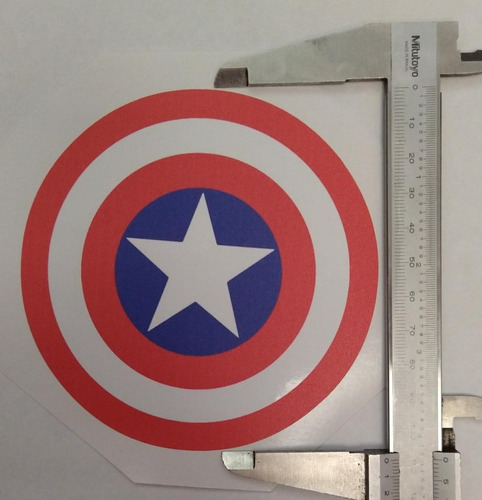 Calco Vinilo Marvel Escudo Capitan America Sticker 11cm