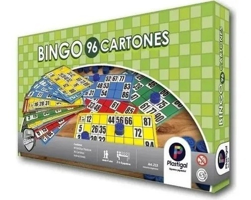 Juego De Mesa Bingo Loteria 96 Cartones Plastigal