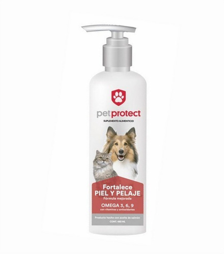 Aceite Salmón Perros/gatos Suplemento Pet Protect 240 Ml. 